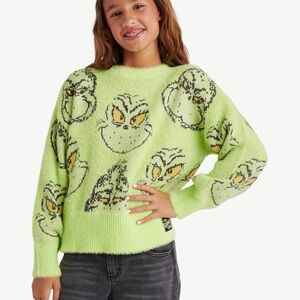 Justice Girls Grinch Sweater, Size Large NWOT